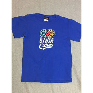 Mens NBA Store Shirt Size Small Blue NBA Cares Casual Basketball Team